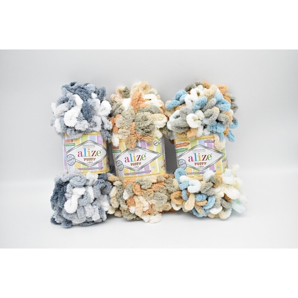 Alize Puffy Color MIX , 100 g., 9 m. 3 vnt. Alize Puffy Color MIX , 100 g., 9 m. 3 vnt.