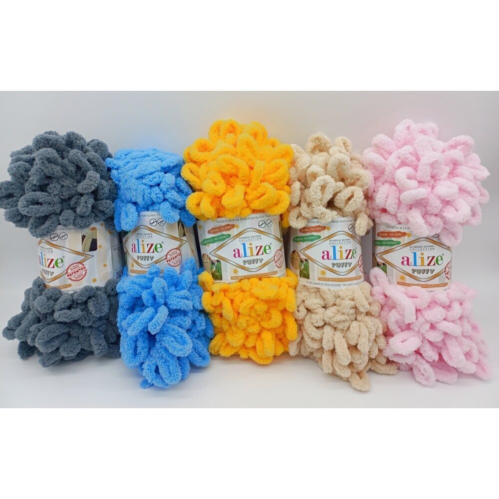 Alize Puffy MIX , 100 g., 9 m. 5 vnt. Alize Puffy MIX , 100 g., 9 m. 5 vnt.