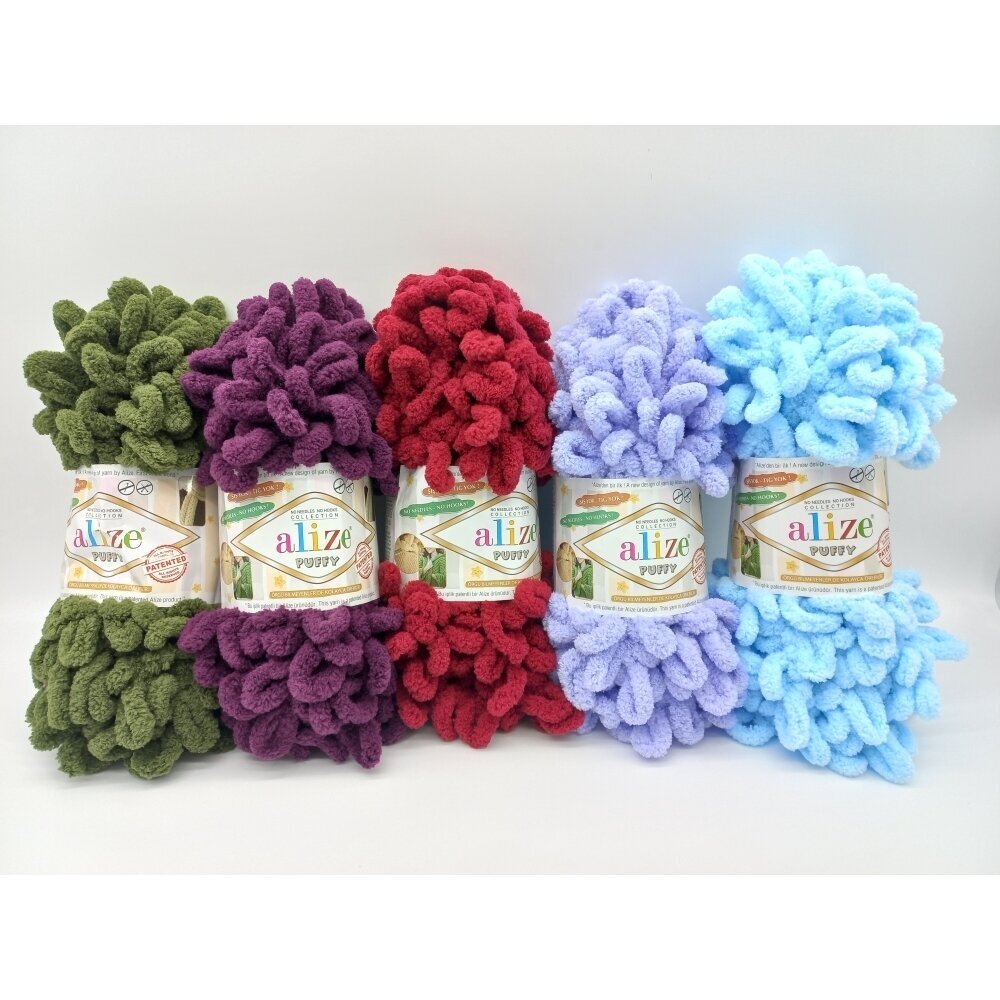 Alize Puffy MIX , 100 g., 9 m. 5 vnt.