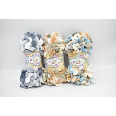 Alize Puffy Color  MIX , 100 g., 9 m. 3 vnt.