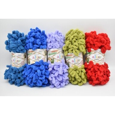 Alize Puffy MIX , 100 g., 9 m. 5 vnt.