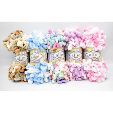 Alize Puffy Color MIX , 100 g., 9 m. 5 vnt. Alize Puffy Color MIX , 100 g., 9 m. 5 vnt.