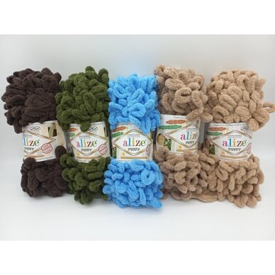 Alize Puffy MIX , 100 g., 9 m. 5 vnt. Alize Puffy MIX , 100 g., 9 m. 5 vnt.