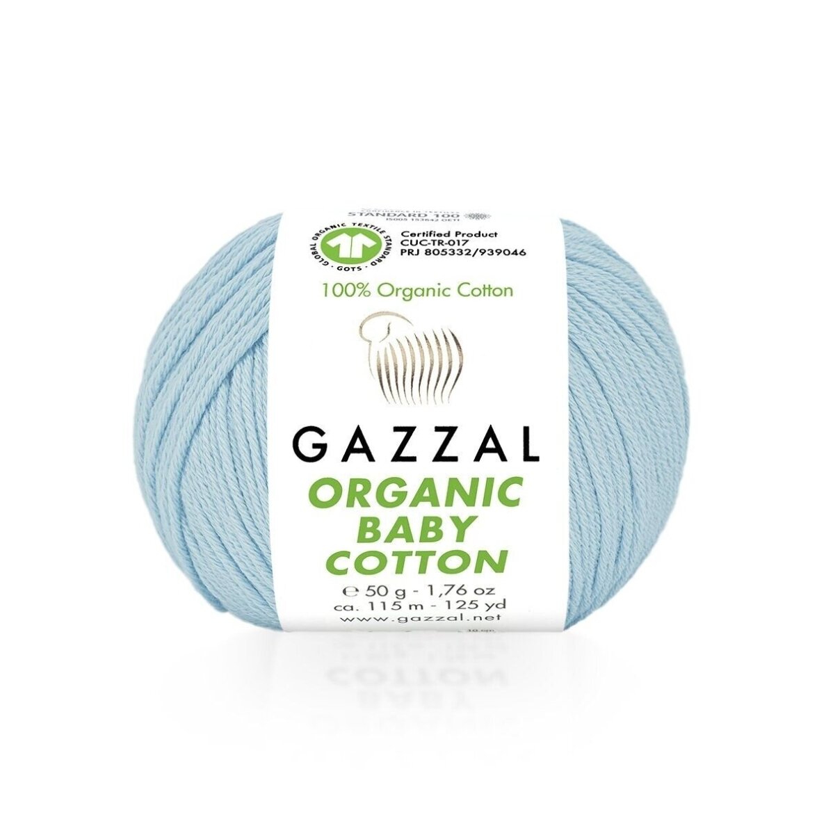 Gazzal Organic Baby Cotton, 50g., 115m. Gazzal Organic Baby Cotton, 50g., 115m.