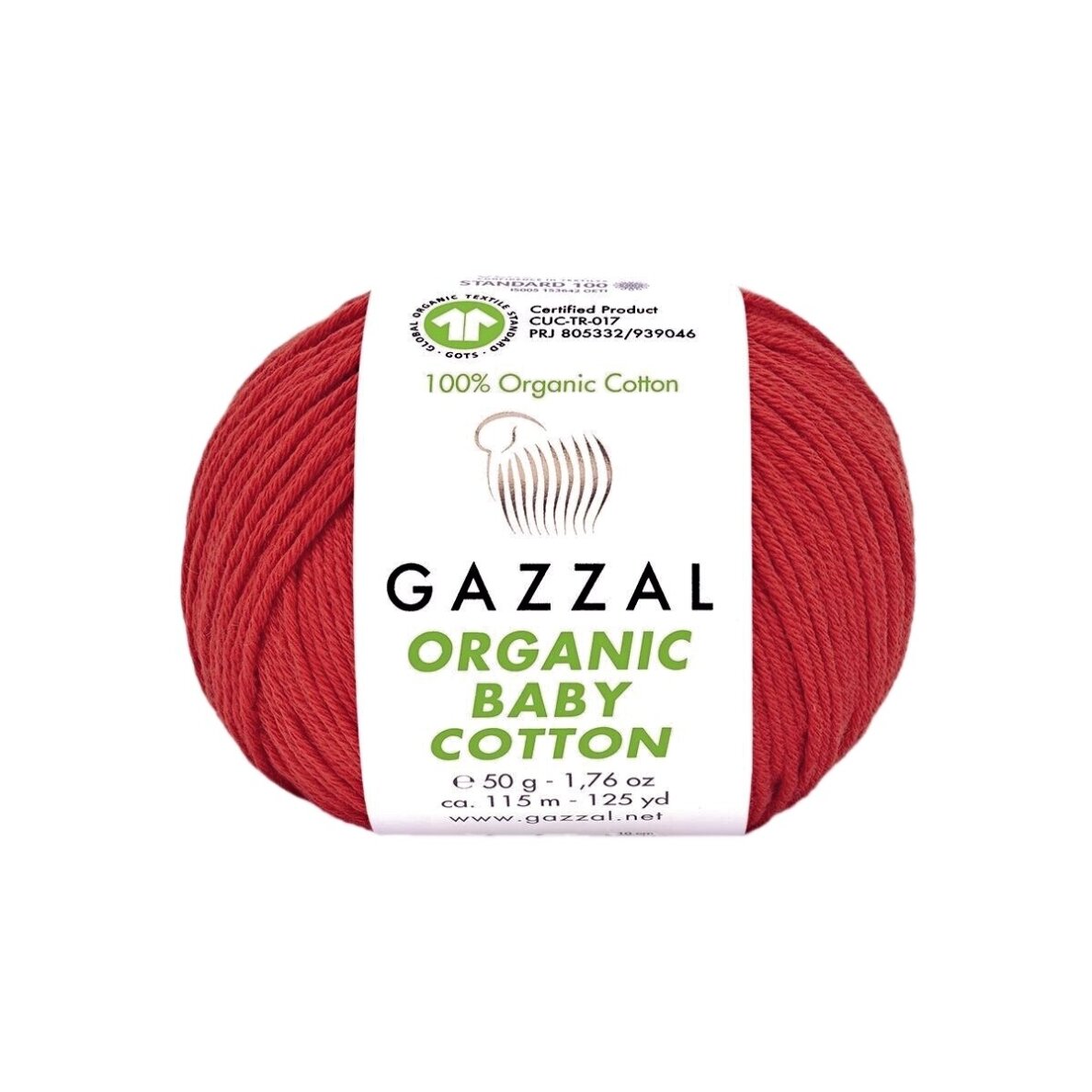 Gazzal Organic Baby Cotton, 50g., 115m. Gazzal Organic Baby Cotton, 50g., 115m.