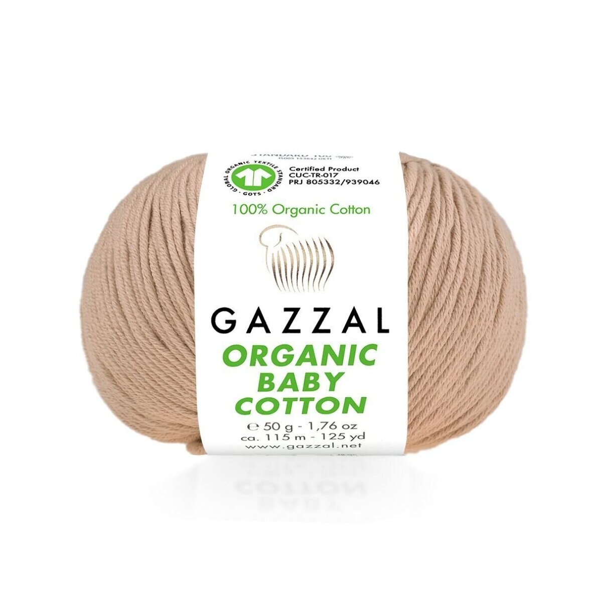 Gazzal Organic Baby Cotton, 50g., 115m. Gazzal Organic Baby Cotton, 50g., 115m.