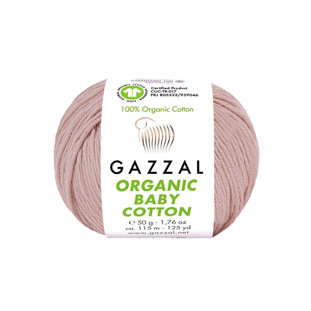 Gazzal Organic Baby Cotton, 50g., 115m. Gazzal Organic Baby Cotton, 50g., 115m.