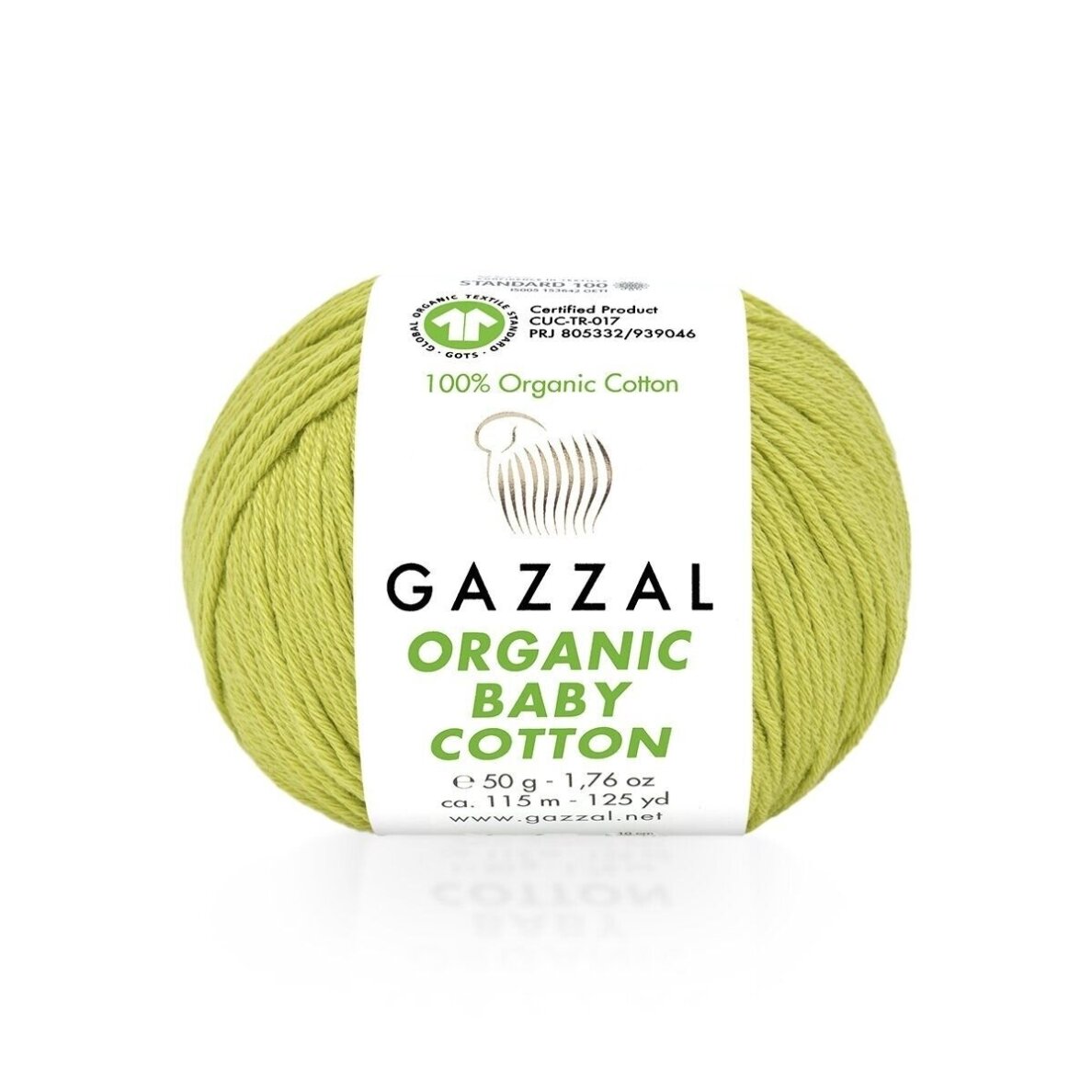 Gazzal Organic Baby Cotton, 50g., 115m. Gazzal Organic Baby Cotton, 50g., 115m.