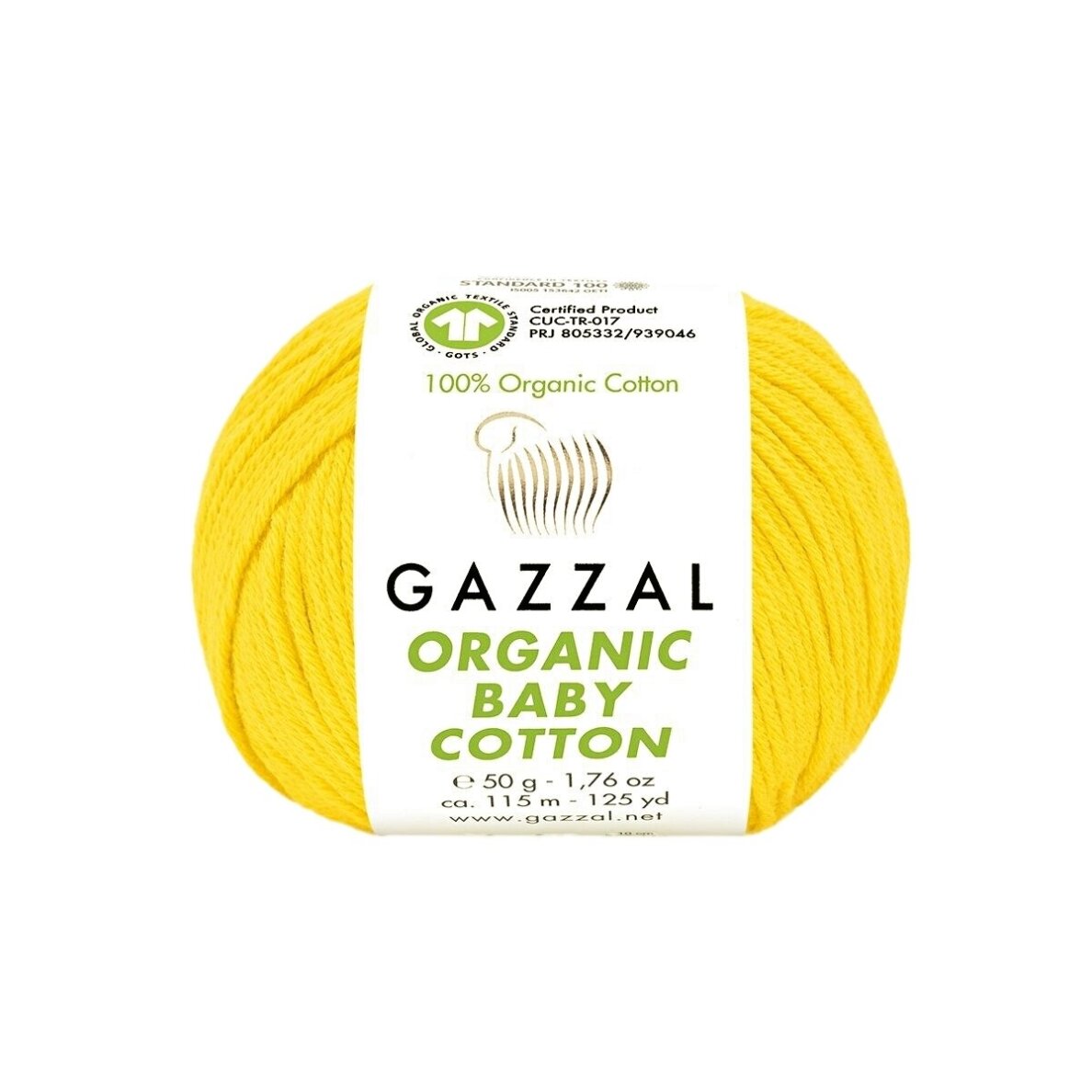 Gazzal Organic Baby Cotton, 50g., 115m. Gazzal Organic Baby Cotton, 50g., 115m.