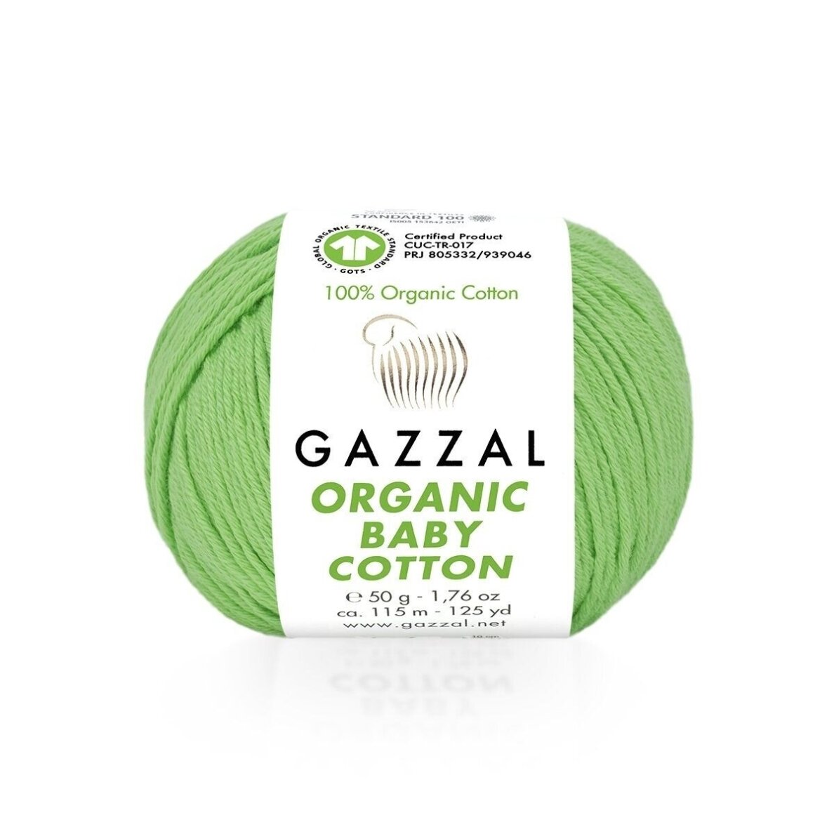 Gazzal Organic Baby Cotton,  50g., 115m.
