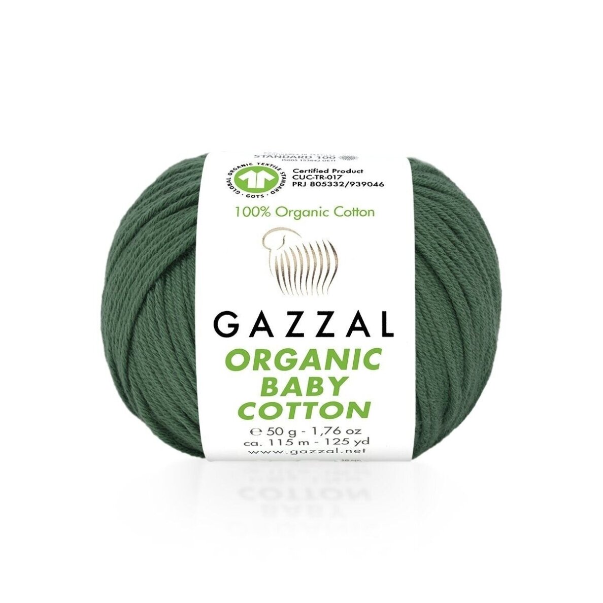 Gazzal Organic Baby Cotton, 50g., 115m. Gazzal Organic Baby Cotton, 50g., 115m.