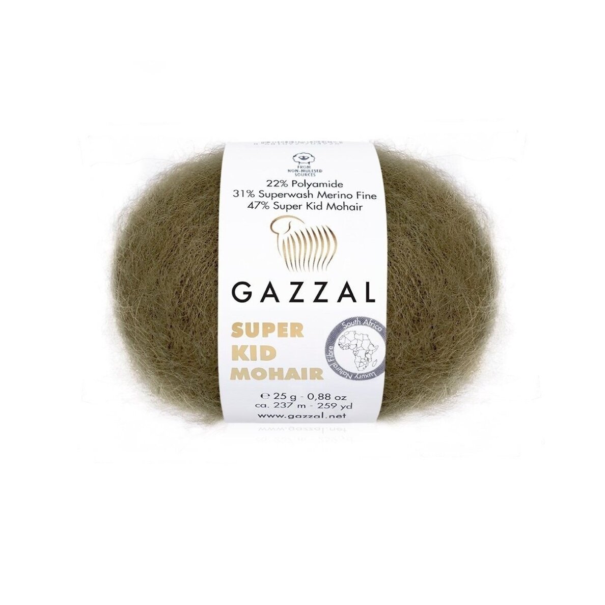 Gazzal Super Kid Mohair, 25g., 237m. Gazzal Super Kid Mohair, 25g., 237m.