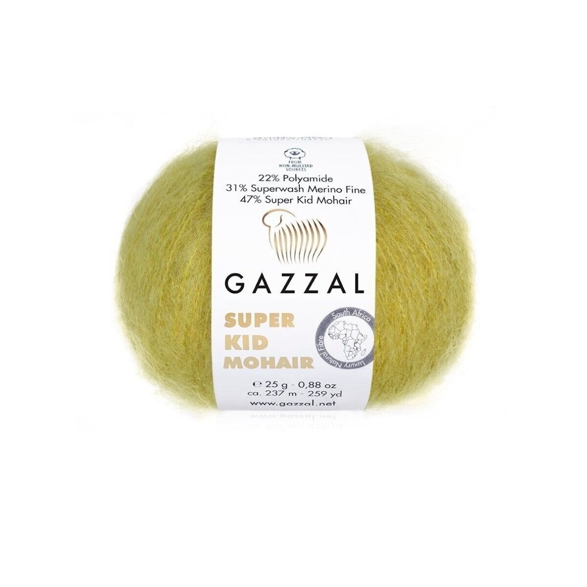 Gazzal Super Kid Mohair, 25g., 237m. Gazzal Super Kid Mohair, 25g., 237m.