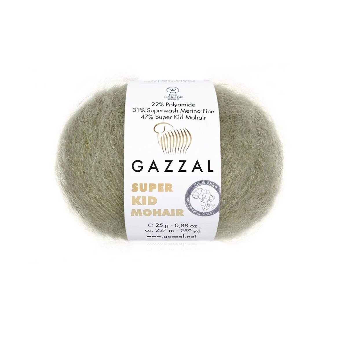 Gazzal Super Kid Mohair, 25g., 237m. Gazzal Super Kid Mohair, 25g., 237m.