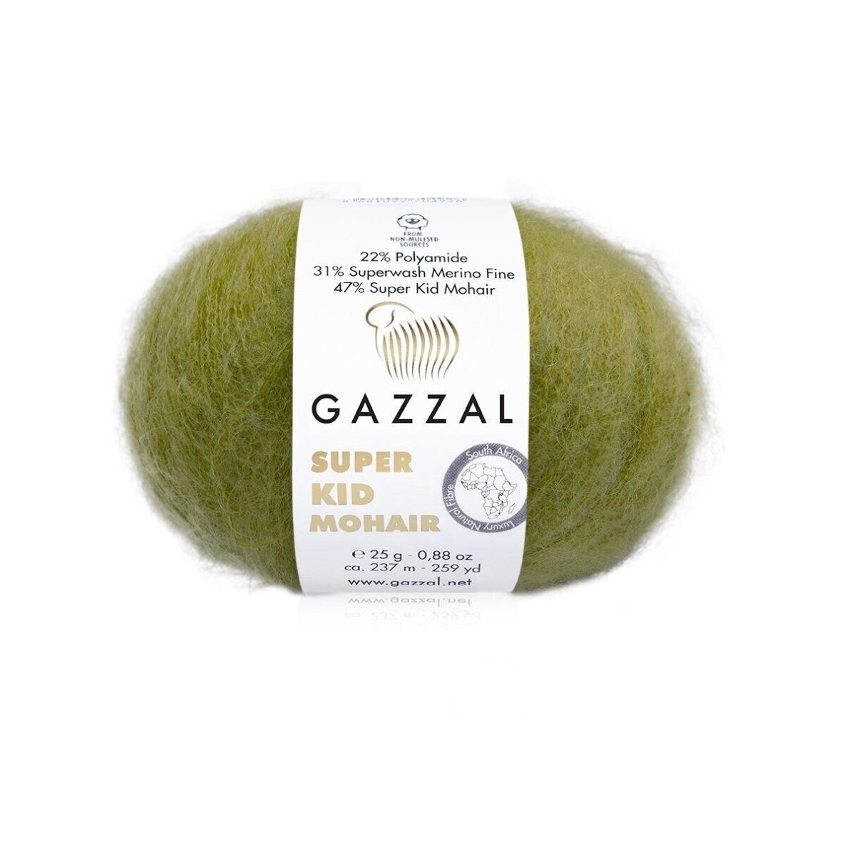 Gazzal Super Kid Mohair, 25g., 237m. Gazzal Super Kid Mohair, 25g., 237m.