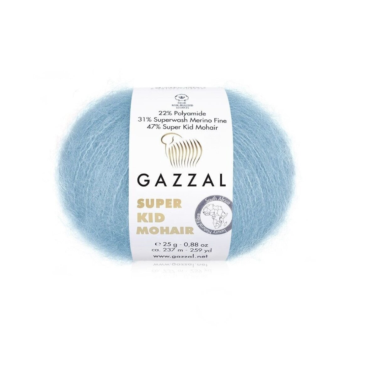 Gazzal Super Kid Mohair, 25g., 237m. Gazzal Super Kid Mohair, 25g., 237m.