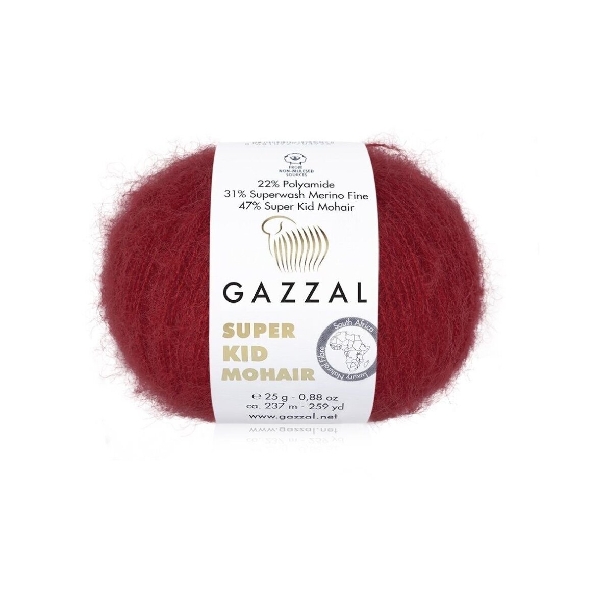 Gazzal Super Kid Mohair, 25g., 237m. Gazzal Super Kid Mohair, 25g., 237m.