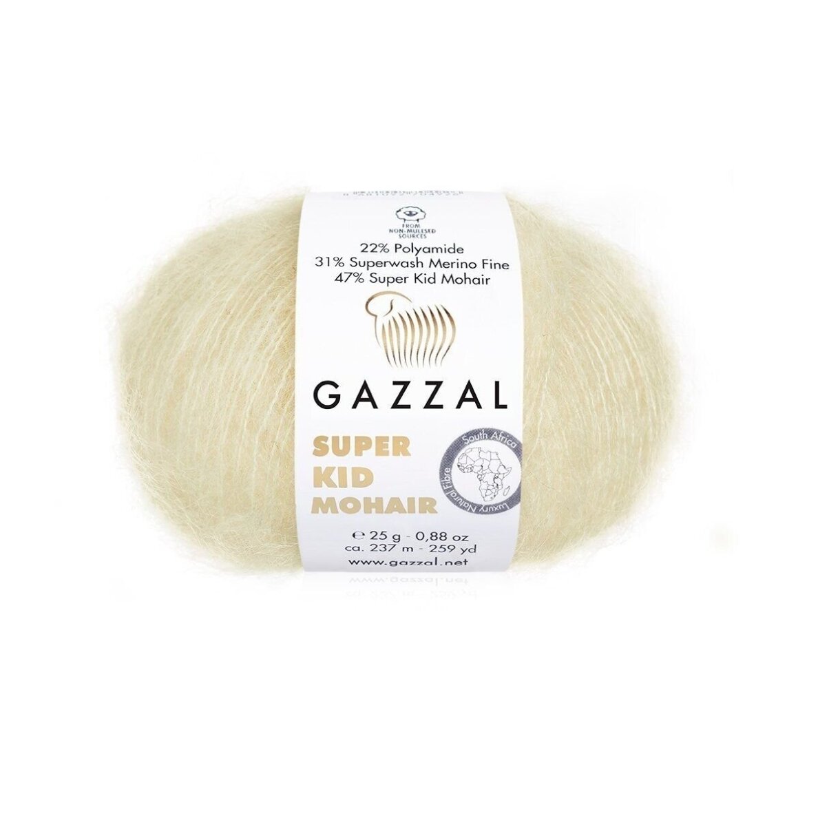 Gazzal Super Kid Mohair, 25g., 237m. Gazzal Super Kid Mohair, 25g., 237m.