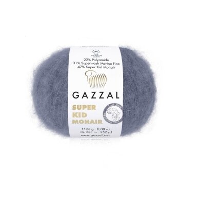 Gazzal Super Kid Mohair, 25g., 237m. Gazzal Super Kid Mohair, 25g., 237m.