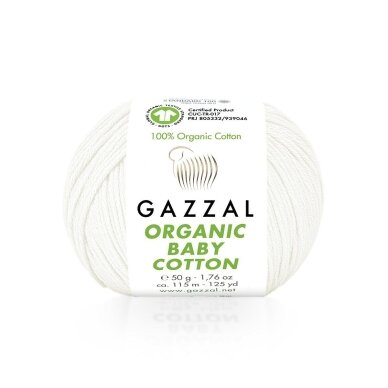 Gazzal Organic Baby Cotton, 50g., 115m. Gazzal Organic Baby Cotton, 50g., 115m.