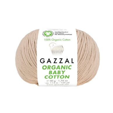 Gazzal Organic Baby Cotton, 50g., 115m. Gazzal Organic Baby Cotton, 50g., 115m.