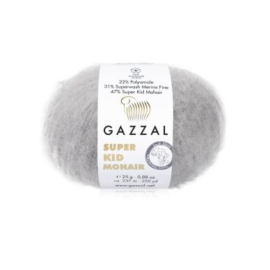 Gazzal Super Kid Mohair, 25g., 237m. Gazzal Super Kid Mohair, 25g., 237m.