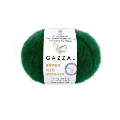Gazzal Super Kid Mohair, 25g., 237m. Gazzal Super Kid Mohair, 25g., 237m.