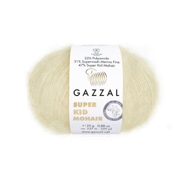 Gazzal Super Kid Mohair, 25g., 237m. Gazzal Super Kid Mohair, 25g., 237m.