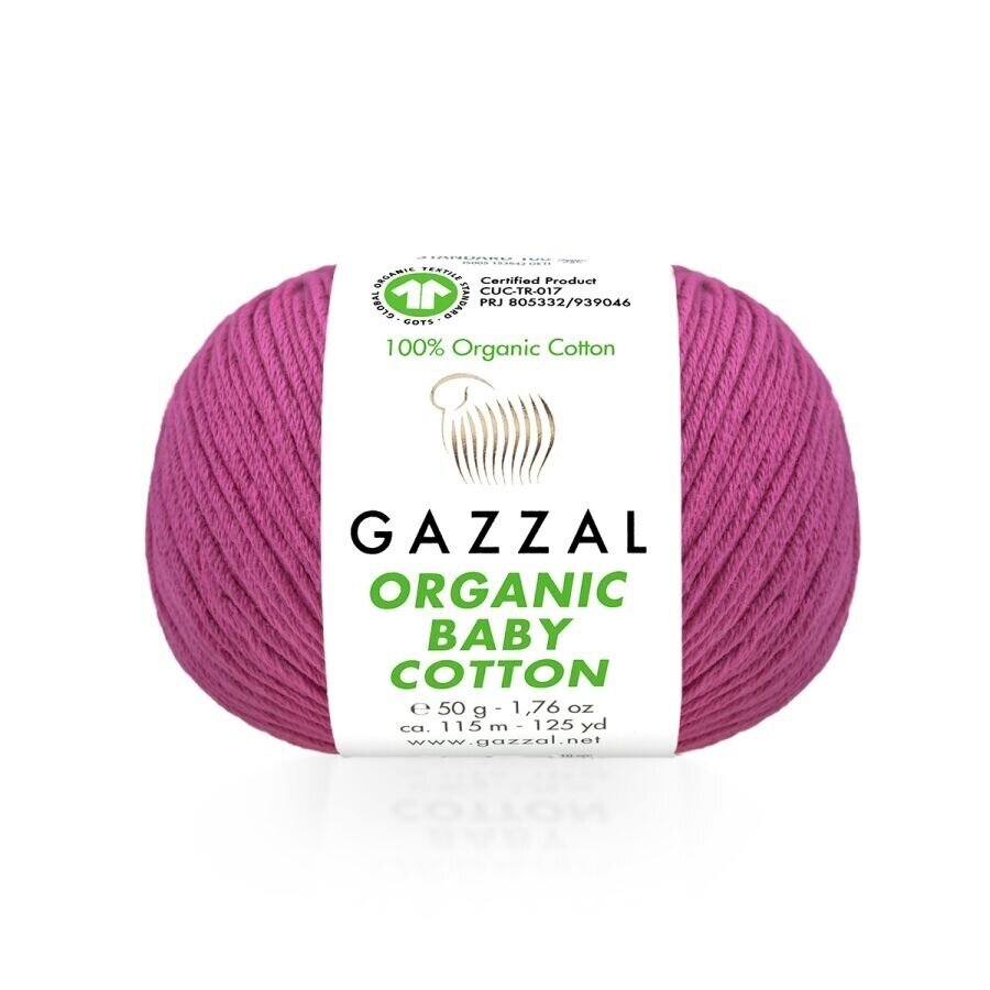 Gazzal Organic Baby Cotton, 50g., 115m. Gazzal Organic Baby Cotton, 50g., 115m.