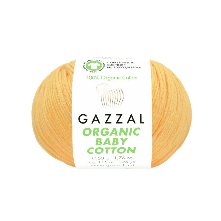 Gazzal Organic Baby Cotton, 50g., 115m. Gazzal Organic Baby Cotton, 50g., 115m.