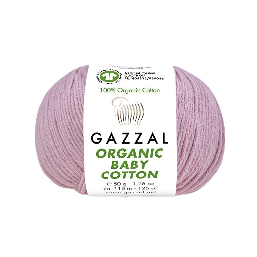 Gazzal Organic Baby Cotton, 50g., 115m. Gazzal Organic Baby Cotton, 50g., 115m.