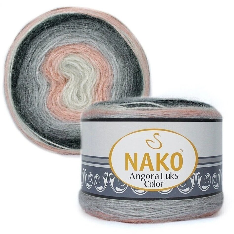 Nako Angora Luks Color 81916, 150g., 810m. Nako Angora Luks Color 81916, 150g., 810m.