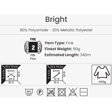YarnArt Bright, 90g., 340m.