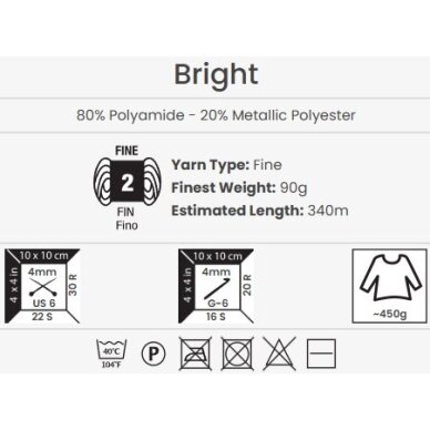 YarnArt Bright, 90g., 340m. 1 YarnArt Bright, 90g., 340m. 1