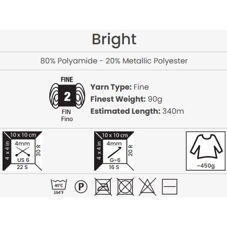 YarnArt Bright, 90g., 340m. 1 YarnArt Bright, 90g., 340m. 1